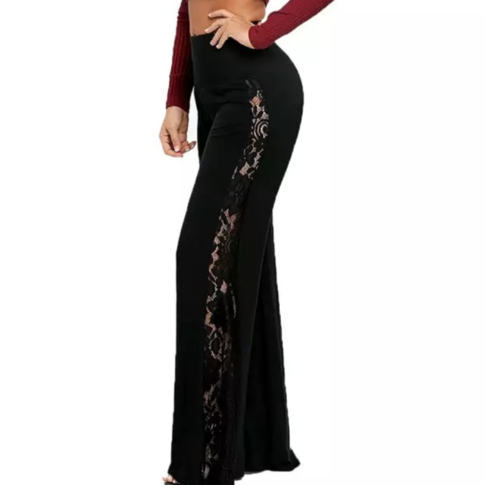 2019 Black Bell Bottom legging Pants